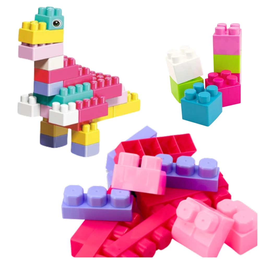 Lean Toys Spalvotų kaladėlių rinkinys 40 vnt