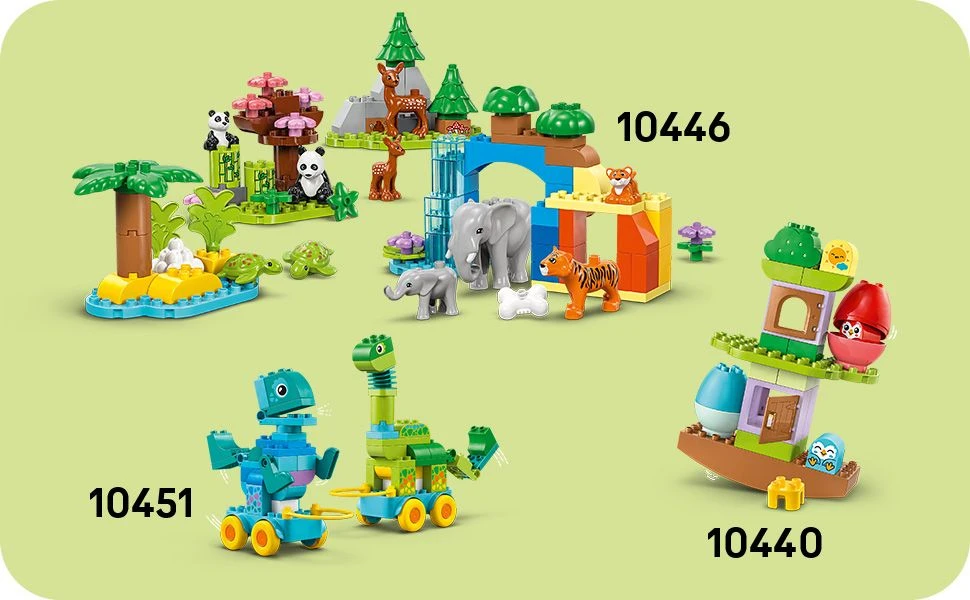 Klocki DUPLO 10448 3 viename Gyvūnai ant ratų