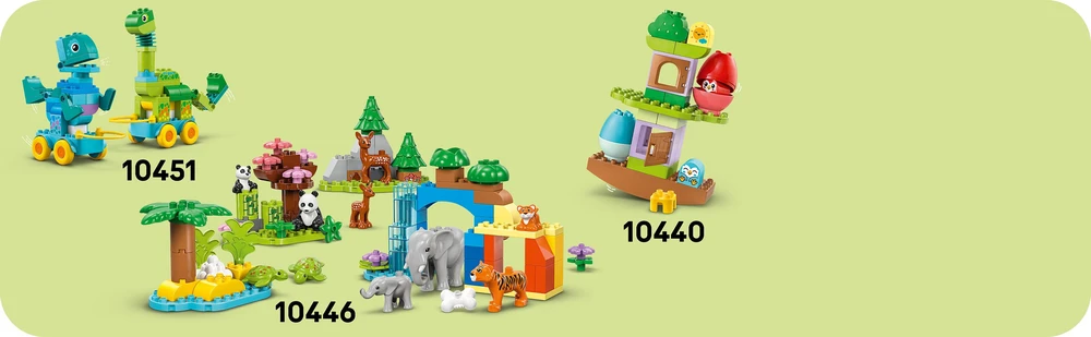 Klocki DUPLO 10448 3 viename Gyvūnai ant ratų