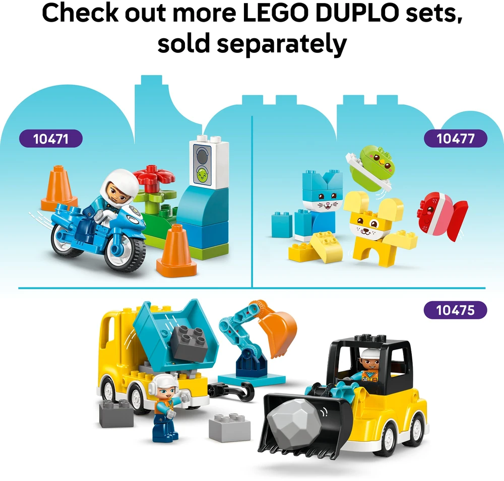Klocki DUPLO kaladėlės 10473 gaisrinė mašina su žarna ir ugniagesiu