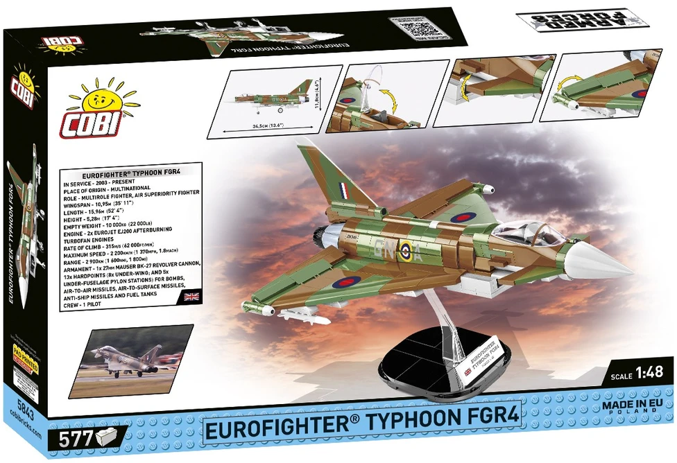 Cobi Klocki „Eurofighter Typhoon FGR4“ konstrukciniai blokai