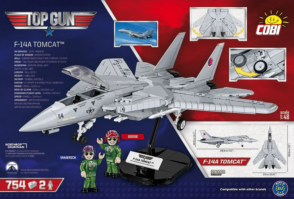 Cobi 5811 TG F-14A Tomcat 1:48 754 kl.