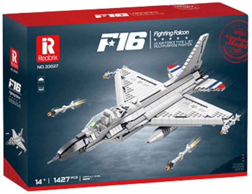 Lean Toys KONSTRUKCINIS RINKINYS – F-16 KOVINIS LĖKTUVAS 1427 dalys