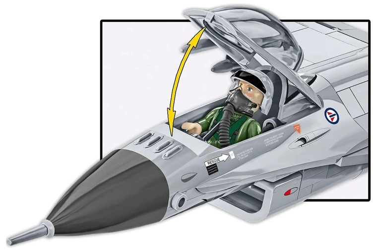 Cobi Klocki F-16am „Fighting Falcon“ statybiniai blokeliai, 495 dalys