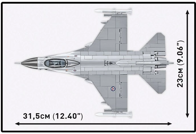 Cobi Klocki F-16am „Fighting Falcon“ statybiniai blokeliai, 495 dalys