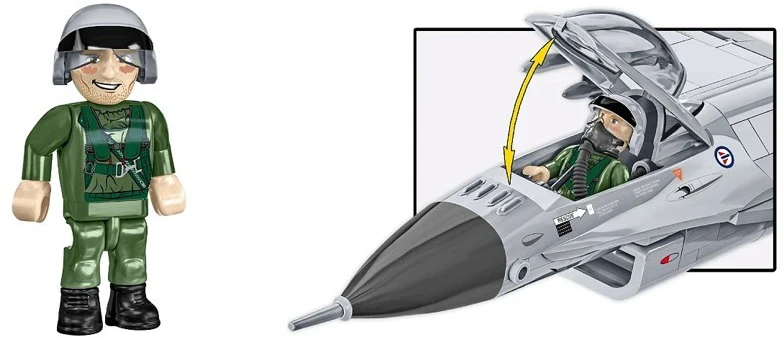 Cobi Klocki F-16am „Fighting Falcon“ statybiniai blokeliai, 495 dalys