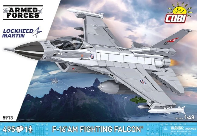 Cobi Klocki F-16am „Fighting Falcon“ statybiniai blokeliai, 495 dalys