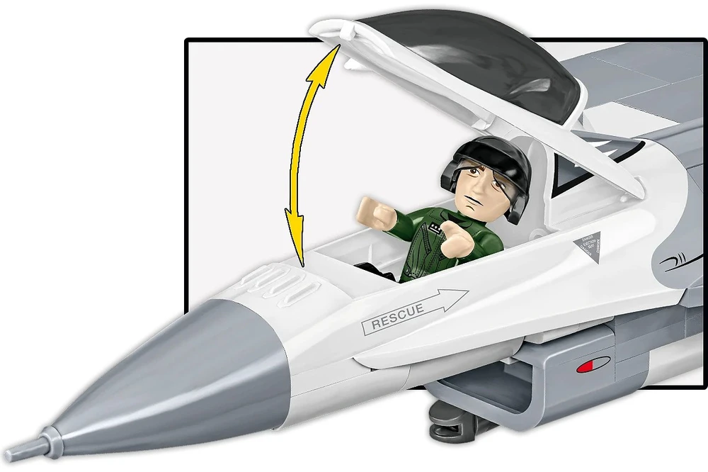 Cobi Klocki F-16c kovos sakalas blokuoja 463 blokus