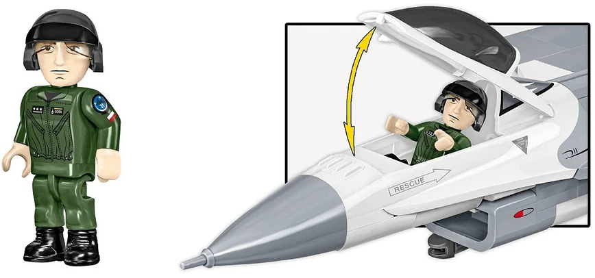 Cobi Klocki F-16c kovos sakalas blokuoja 463 blokus