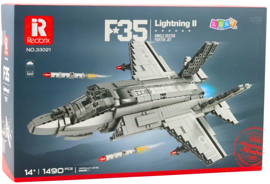 Lean Toys Konstruktoriaus rinkinys F-35 Lightning II 1490 detalių