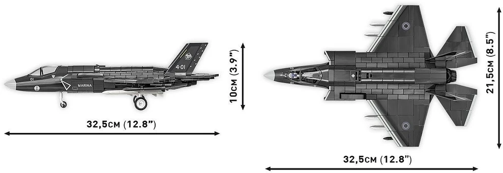 Cobi Klocki F-35b „Stovl Lightning II“ 610 blokų