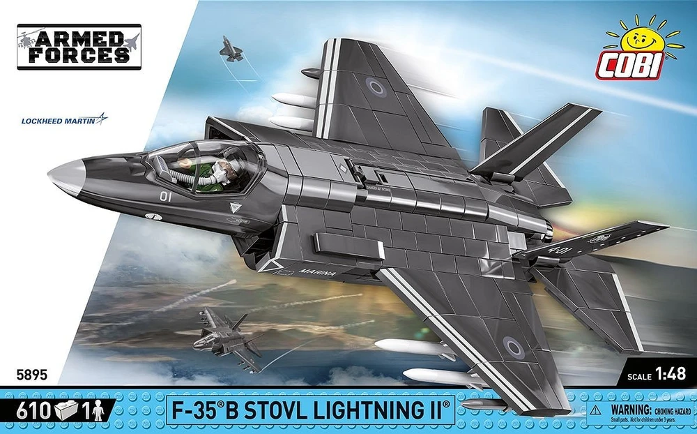 Cobi Klocki F-35b „Stovl Lightning II“ 610 blokų