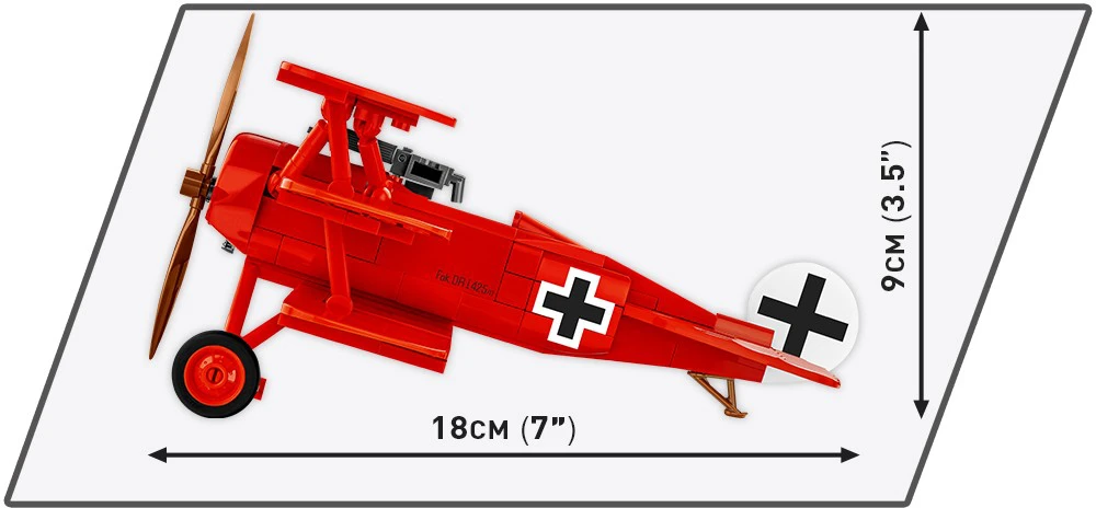Cobi Klocki Fokker Dr.1 Raudona Baron 221 blokai