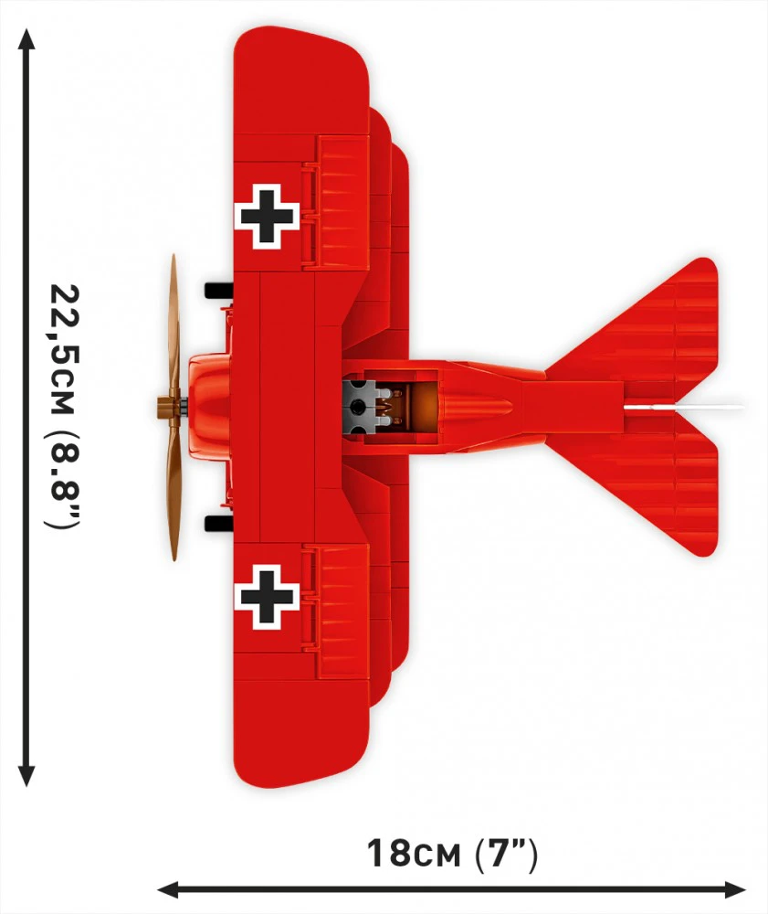 Cobi Klocki Fokker Dr.1 Raudona Baron 221 blokai