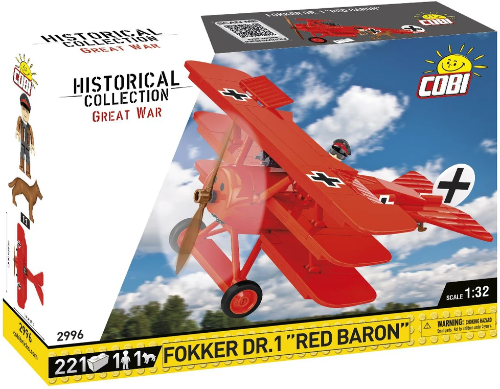 Cobi Klocki Fokker Dr.1 Raudona Baron 221 blokai