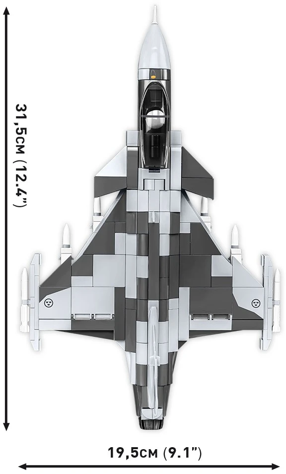 Cobi Konstruktorius karinis lėktuvas Saab Jas 39 Gripen E, 480 detalių