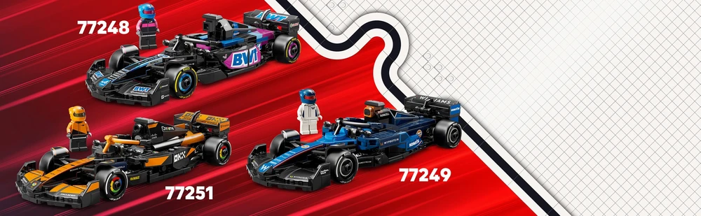 Klocki Greičio čempionai 77244 F1 Mercedes-AMG W15 automobilis