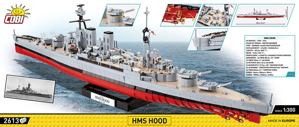 „Konstruktorius Cobi“ istorinė kolekcija, Antrojo pasaulinio karo HMS „Hood 4830“, 2613 m.