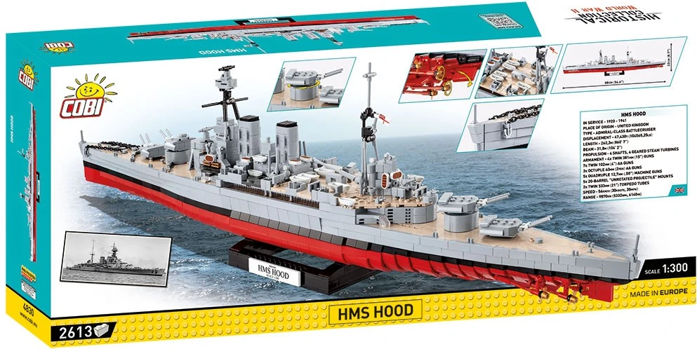 „Konstruktorius Cobi“ istorinė kolekcija, Antrojo pasaulinio karo HMS „Hood 4830“, 2613 m.