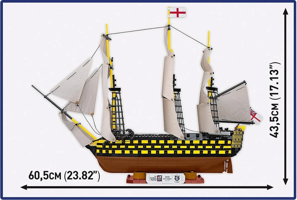 COBI H.M.S. Victory burlaivio konstruktorius 1:144, 2517 detalių