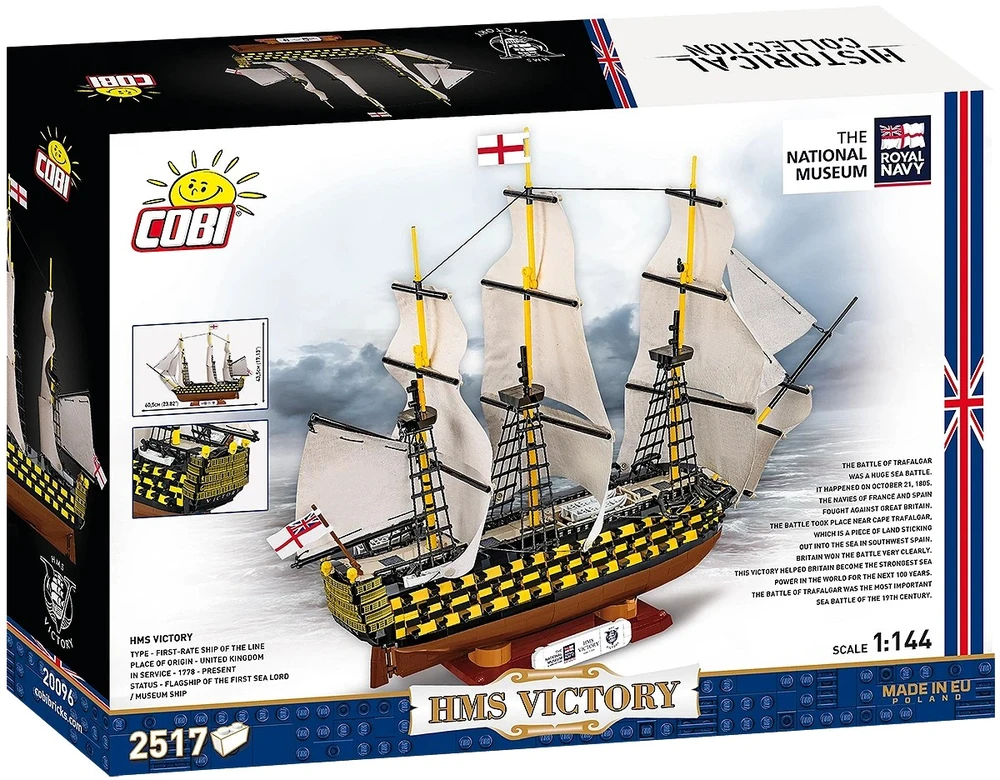 COBI H.M.S. Victory burlaivio konstruktorius 1:144, 2517 detalių