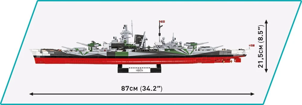 COBI Tirpitz karo laivas konstruktorius 1:300, 2810 detalių