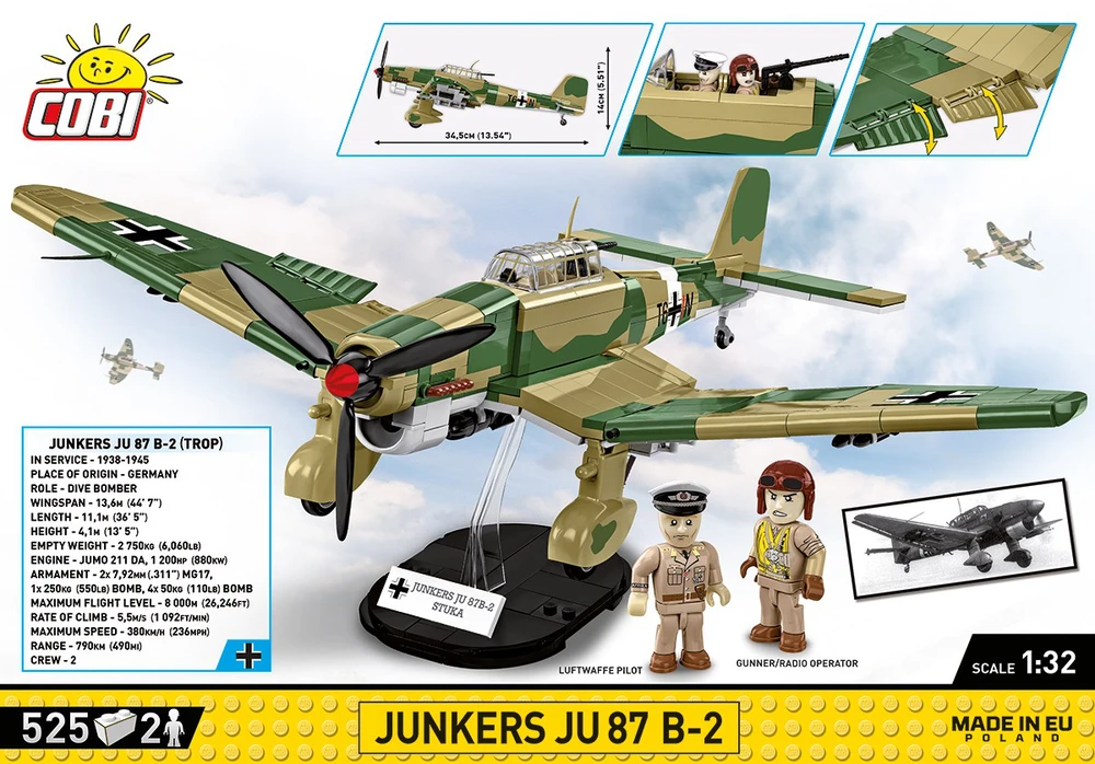 Konstruktorius bombonešis Cobi JU-87 5748 525 d.