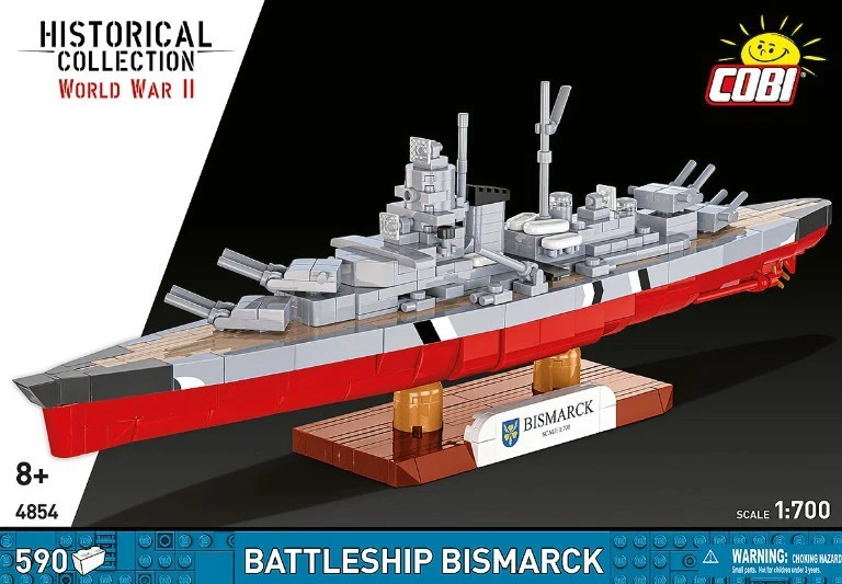 Cobi Klocki Karinis laivas „Bismarck“ 590 blokų