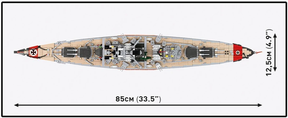 Cobi Klocki Karo laivas „Bismarck 3204“ kaladėlės