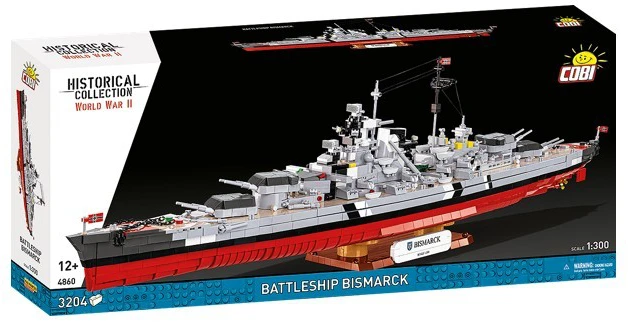 Cobi Klocki Karo laivas „Bismarck 3204“ kaladėlės