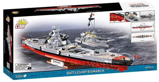 Cobi Klocki Karo laivas „Bismarck 3204“ kaladėlės