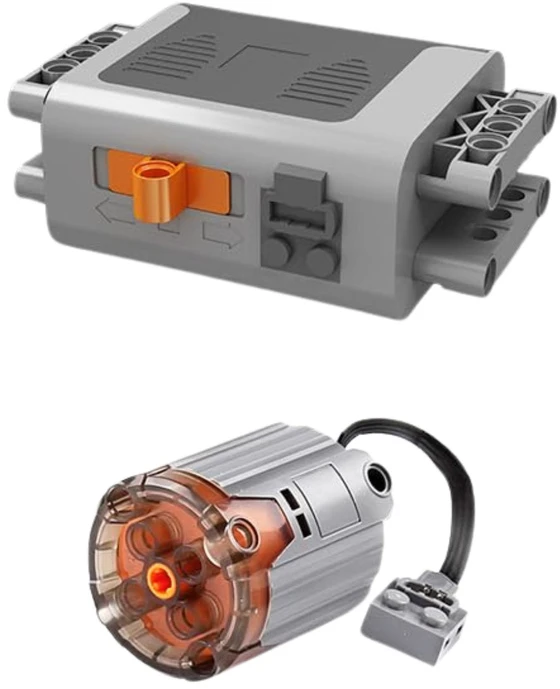 Lean Toys Konstruktorius su rutuliniu taku ir elektros varikliu, 2520 detalių
