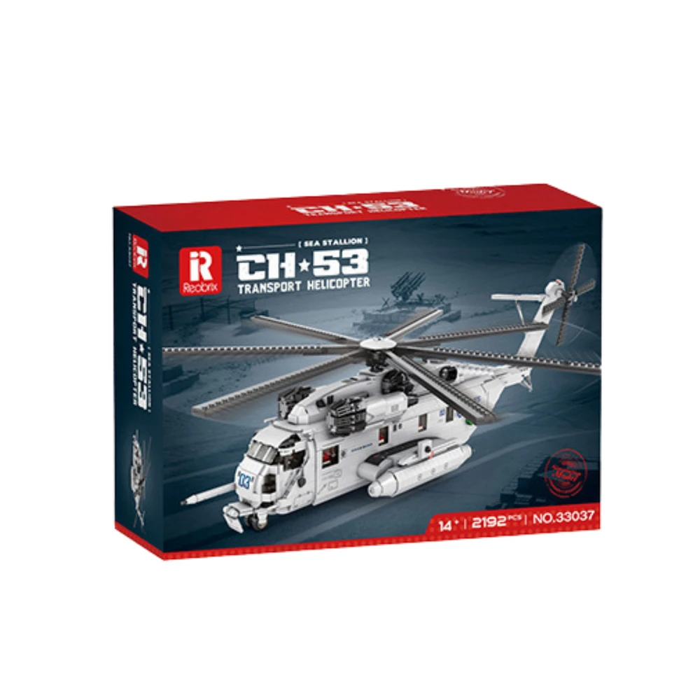 Lean Toys KONSTRUKCINIS RINKINYS – CH-53 TRANSPORTINIS SRAIGTASPARNIS 2192 dalys
