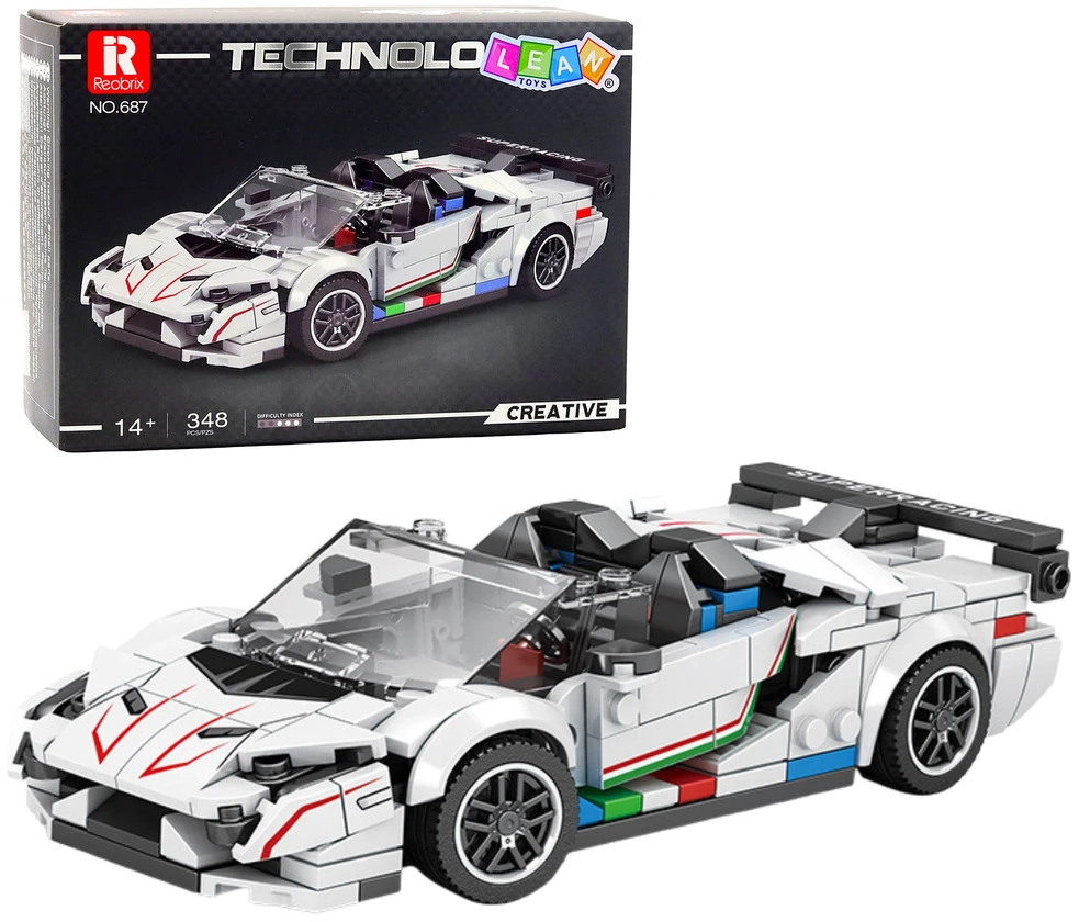 Lean Toys Konstruktoriaus rinkinys SVJ kabrioletas 348 detalių
