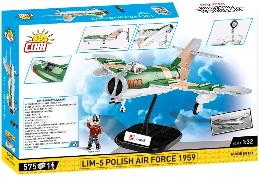 Cobi Lėktuvo modelis Lim-5 su lenkų pilotu