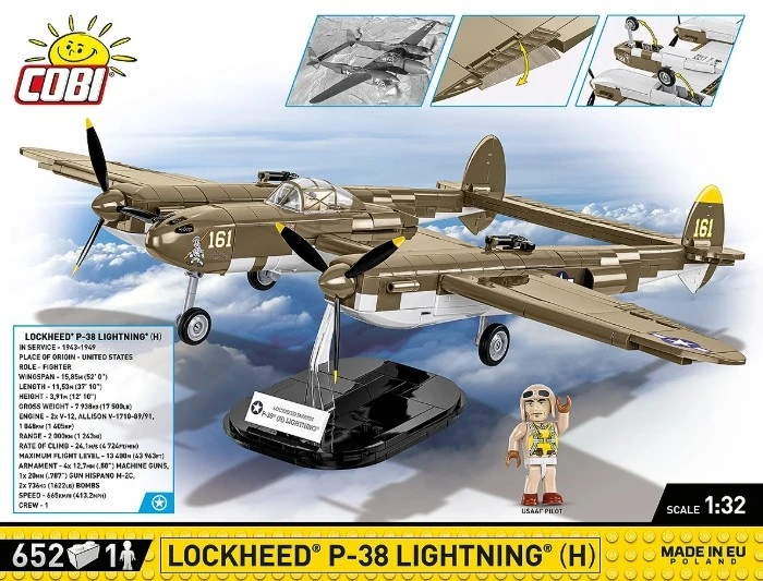 Cobi Klocki „Lockheed P-38H Lightning“ pagalvėlės