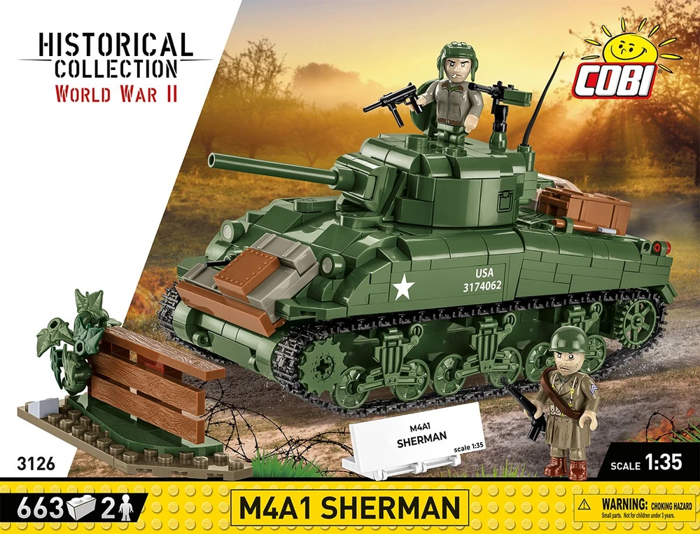 Cobi Klocki M4A1 Sherman 663 blokai