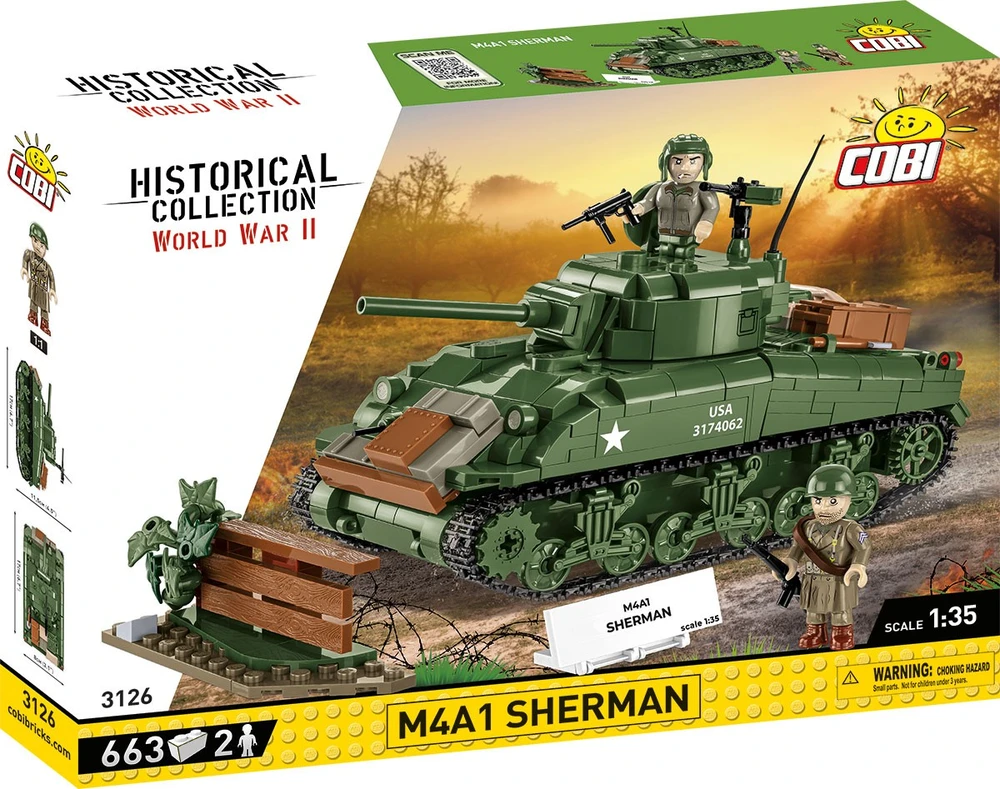 Cobi Klocki M4A1 Sherman 663 blokai