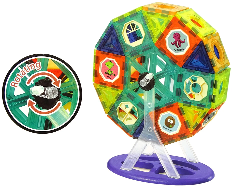 Lean Toys Magnetinės kaladėlės 71 vnt.