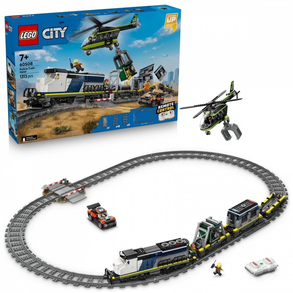 LEGO® Klocki Miesto kvartalai Policijos traukinio apiplėšimas 60508