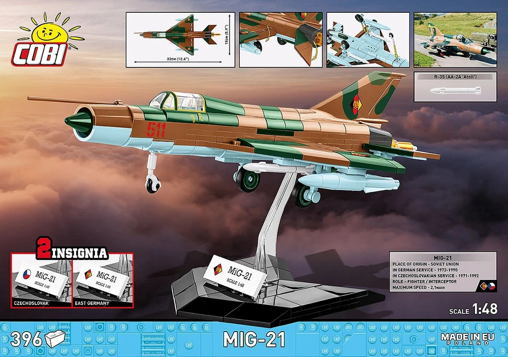 Cobi Klocki Mig 21 blokai 396 blokai