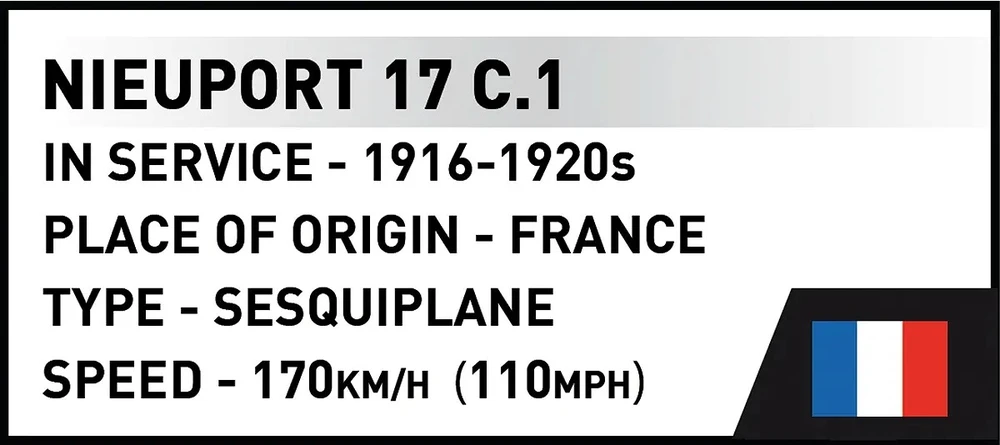 Cobi Klocki Nieuport 17 C.1 277 klocków