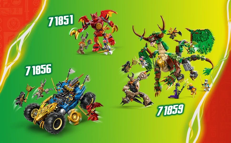 Klocki Ninjago 71857 Nindzių mūšis: Namelis medyje su transporto priemonėmis