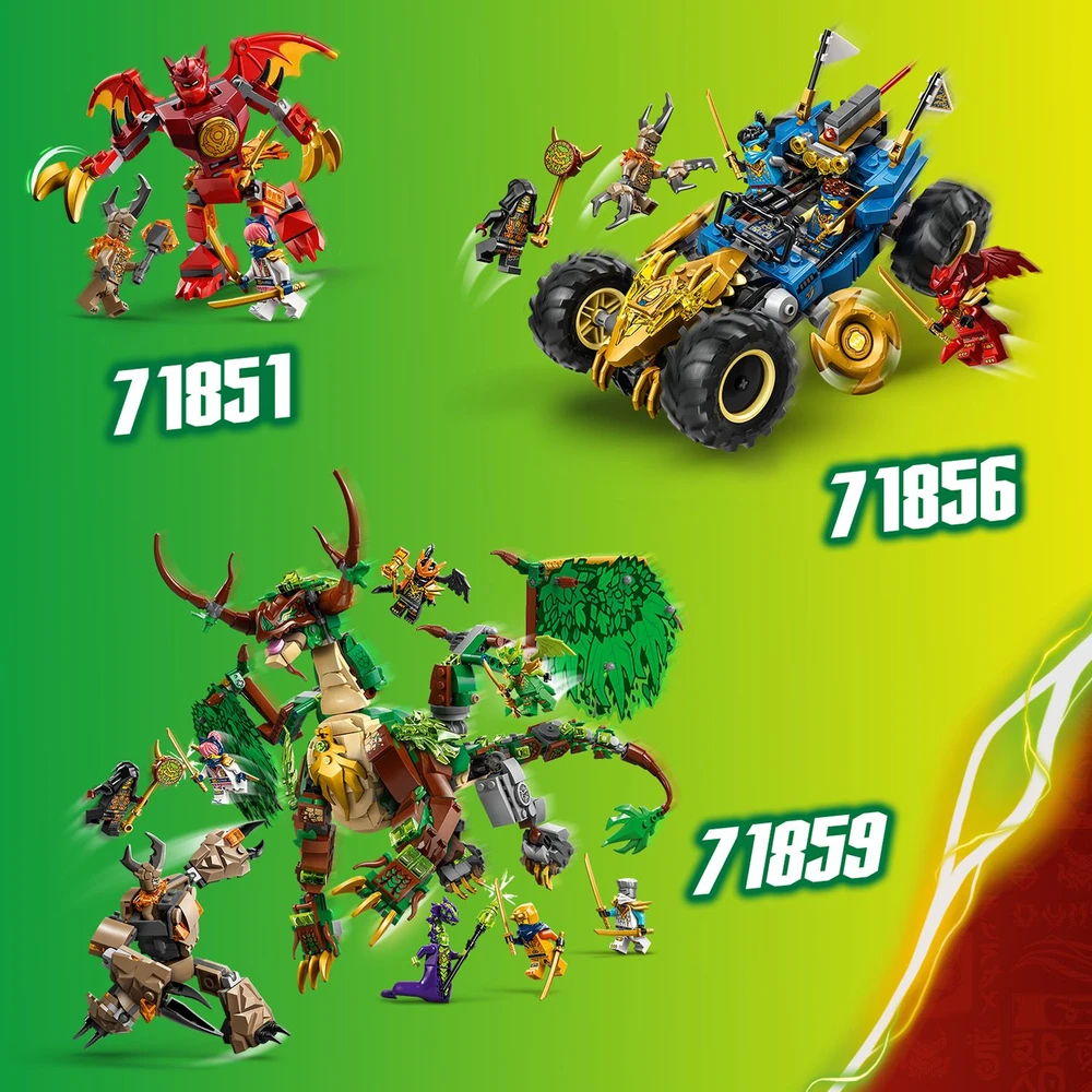 Klocki Ninjago 71857 Nindzių mūšis: Namelis medyje su transporto priemonėmis