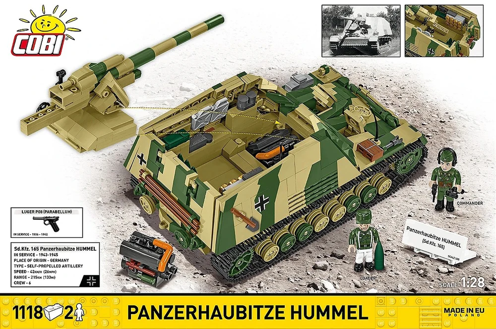 Cobi Klocki Panzehaubitze hummel blokeliai 1118 blokelių