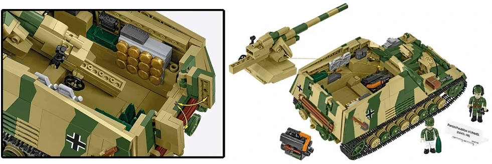 Cobi Klocki Panzehaubitze hummel blokeliai 1118 blokelių
