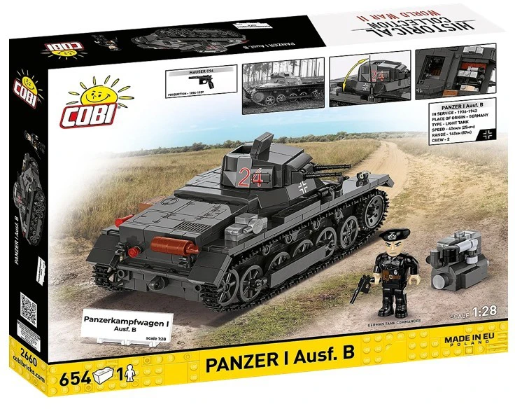 Cobi Klocki Panzer ir Ausf.B blokai 654 vienetai