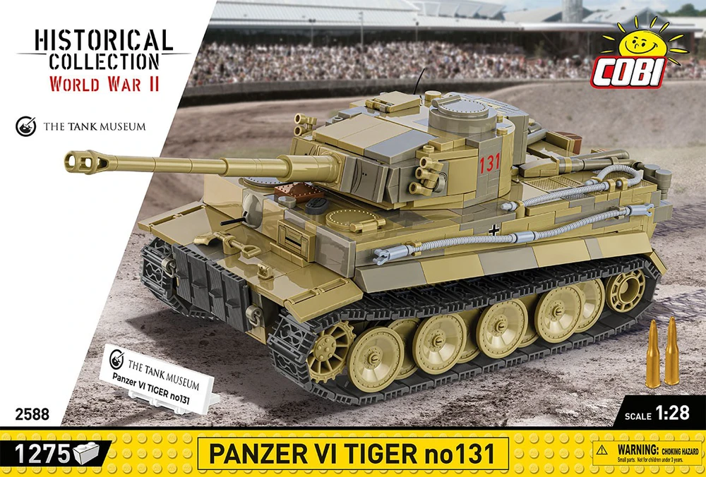 COBI konstruktorius Panzer VI Tiger 131, 1:28, 1275 detalių tankas