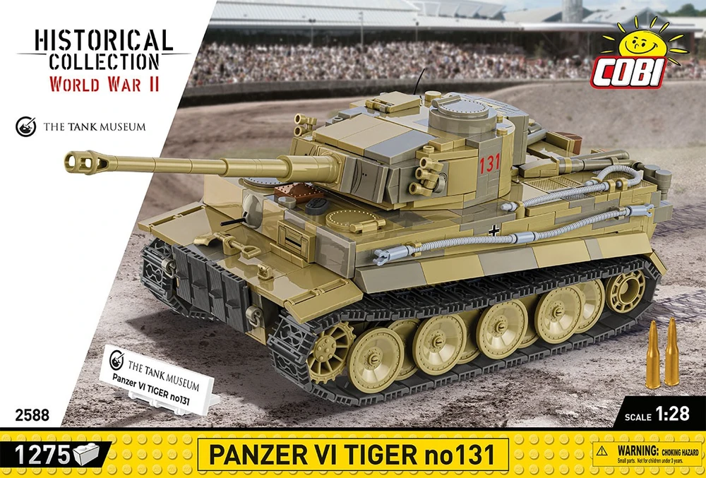 COBI konstruktorius Panzer VI Tiger 131, 1:28, 1275 detalių tankas