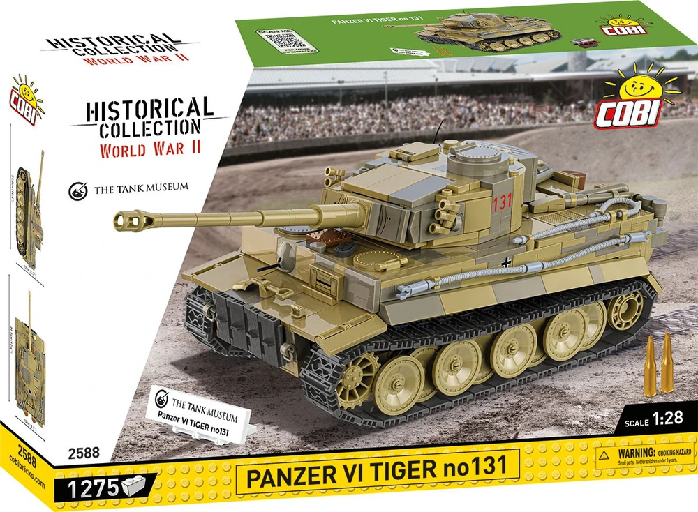 COBI konstruktorius Panzer VI Tiger 131, 1:28, 1275 detalių tankas
